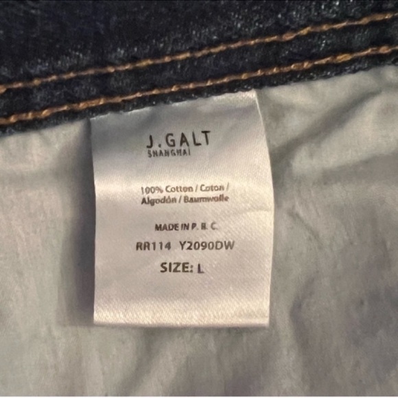 J.Galt Shanghai High Waist Carpenter Streetwear Jeans Med Wash Blue SZ L - Picture 9 of 10